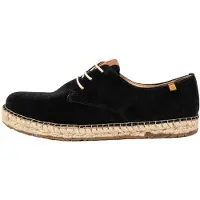 El naturalista unisex. 2N6781101005_001 Leather shoes N678 Silk Suede black Campos (46), Flat, 1 to 3 cm, Laces, Casual