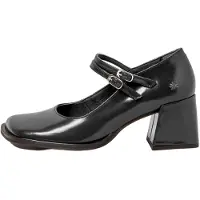 Art for woman. 117041101003_001 Leather Shoes 1704 Verona black (39), 5 to 8 cm, Buckle, Casual, Classic