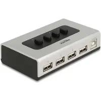 DeLOCK – Switch USB 2.0 with 1 x Type-B female to 4 x Type-A female manual bidirectional (87762)