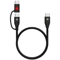 Skross Link DataBlock Pro USB-C Braided Cable 100W 150cm - Black