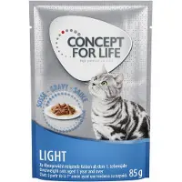 Concept for Life 12x85g Light in Gravy -kissanruoka