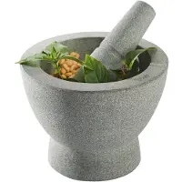 GEFU Morter Granit M/Støder Crunchy - Grey - Ø 17 CM