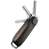 OrbitKey Leather Key Organiser -avainlenkki, musta