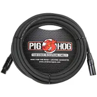 Pig Hog PHM50 -tehokas 8 mm:n XLR-mikrofonikaapeli, musta, 15 metri