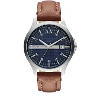 Armani Exchange Analoginen kello tummansininen / ruskea / hopea