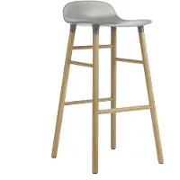 Normann Copenhagen Form baarituoli, 75 cm, harmaa - tammi