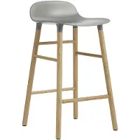 Normann Copenhagen Form baarituoli, 65 cm, harmaa - tammi
