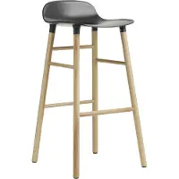 Normann Copenhagen Form baarituoli, 75 cm, musta - tammi