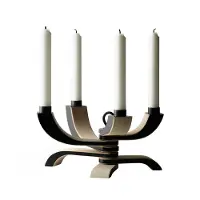 Design House Stockholm Nordic Light 4-Arms Candleholder - Black - 20X13X5CM