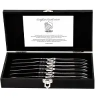 Laguiole Grilliveitset Black Ebony suora 6-pack 1 set