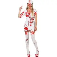 Atosa Zombie Bloody Nurse Custom Valkoinen XL