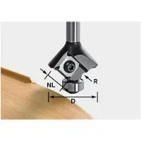Festool Kääntöteräinen pyöristysjyrsin S8 HW R3 D28 KL12,7 OFK