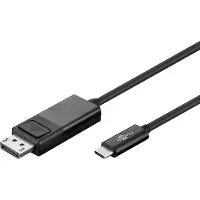 Goobay USB-C-DisplayPort-sovitinkaapeli 4K 60 Hz, 1,20 m, musta