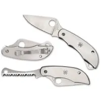 Spyderco Clipitool Plain/Serrated C176P-S Stainless Steel, pocket knife
