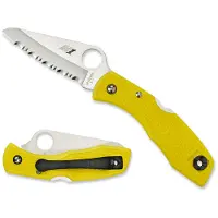 Spyderco Atlantic Salt kääntöveitsi, keltainen