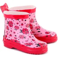 Playshoes Kumisaappaat roosa / vaaleanpunainen / musta