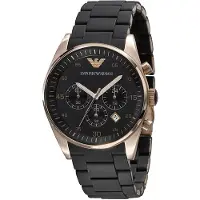 Emporio Armani Emporio AR5905 Miesten teräsmerkki musta soittaa kvartsi katsella