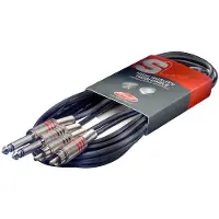 Stagg 2 x 6,35 mm Jack TS - 2 x RCA 6 m.