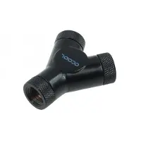 Alphacool HF Y-connector - G1/4 kierrettävä, 3x sisäkierre, Deep Black