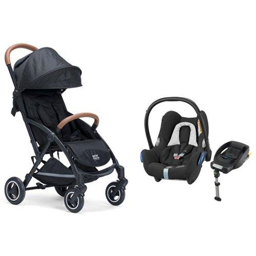 Petite Cherie Avion Air Lastenrattaat, Black Melange + Maxi Cosi Cabriofix Travelsystem Petite Cherie Avion Air Lastenrattaat, Black Melange + Maxi Cosi Cabriofix Travelsystem