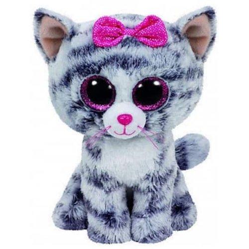 Pehmolelu: Ty Beanie Boo Kiki The Cat Grey Plush Toy (40cm Pehmolelu: Ty Beanie Boo Kiki The Cat Grey Plush Toy (40cm